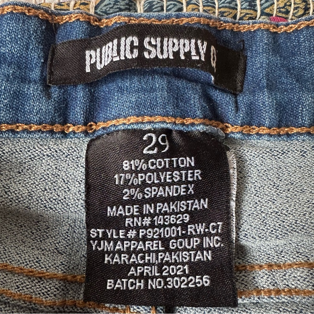 Public Supply CO‎ Blue Skinny Jeans Size 29 - Picture 3 of 9